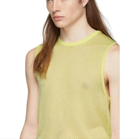 New Tibi SSENSE Men's Exclusive Citron Crispy Viscose Mesh Tank Top NWT Small - Picture 4 of 12